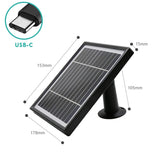 1 x RAW Customer Returns LCLCTEK Solar Panel for Security Camera, Wireless Compatible with DC 5V Rechargeable Battary Powered Security Camera USB-C Port  - RRP €16.0