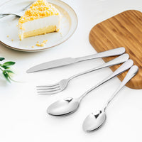 1 x Brand New 15-Piece Silverware Flatware Cutlery Set, Stainless Steel Dinnerware Service for 3, Include Knife Fork Spoon, Mirror Polished, Dishwasher Safe - RRP €20.4