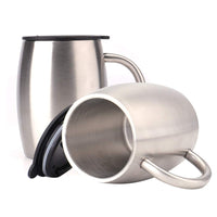 1 x RAW Customer Returns Lawei Pack of 2 stainless steel coffee mugs, 400 ml, camping cup, insulated mug, stainless steel mug, thermal mug, coffee cup with lid for travel, drinks, coffee, tea, wine - RRP €20.99