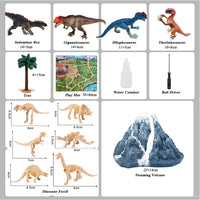 1 x RAW Customer Returns BERHICHAD Snowy Volcano Model Decorative Play Mat Dinosaur Volcano Toy Accessories - RRP €31.86