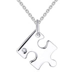 1 x Brand New JO WISDOM Necklace bbf Puzzle Silver 925,Chain Pendant Best Friend Forever with 3A Zirconia April Birthstone,Jewelry for Women - RRP €45.38