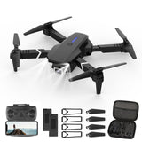 1 x RAW Customer Returns Drone with camera HD 4K, RC foldable FPV WiFi live transmission drone for children beginners, 2 batteries, long flight time, headless mode, trajectory flight, obstacle avoidance, one key start landing, headless mode - RRP €50.41