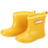 1 x RAW Customer Returns Baiyouli Kids Wellington Boots Lightweight Soft Rain Boots Waterproof Non-Slip Rain Shoes for Girls Boys 1-6 Years, Yellow, Manufacturer Size 14, 21.5 22 EU - RRP €22.99