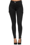 1 x RAW Customer Returns Elara Women s Cargo Jeans Slim Fit Side Pockets Chunkyrayan MA2018 Black-36 S  - RRP €27.18