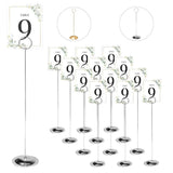 1 x RAW Customer Returns HOHIYA table number holder wedding table numbers 12 pieces table card holder place card holder for table numbers weddings 30.5 cm high silver metal - RRP €26.99