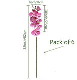 1 x RAW Customer Returns FagusHome 6 Pieces Artificial Phalaenopsis Flowers White 80cm Artificial Orchid Flowers Stem Plants for Home Decor Pink  - RRP €22.62