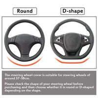 1 x RAW Customer Returns Pahajim Steering Wheel Cover Leather 37-38cm Steering Wheel Cover D Shape Anti-Slip Flat Bottom Steering Wheel Protector Breathable Steering Wheel Protector Suitable for Car Jeep SUV - RRP €22.94