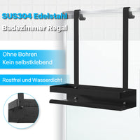 1 x RAW Customer Returns Bestdon Black Stainless Steel Hanging Shower Shelf Bathroom Anti-Rust - RRP €33.43