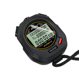 1 x RAW Customer Returns FCXJTU Digital Sports Stopwatch Timer 10 Laps Split Memory Stopwatch Countdown Timer Large Display Waterproof Shockproof with Lanyard for Running Swimming Referee Trainer Black  - RRP €19.15