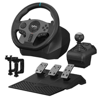 1 x RAW Customer Returns PXN V9 270 900 Racing Steering Wheel with Manual Gear Shift, Pedals, App Tool, Vibration Feedback Gear Shifters for PC, PS4, PS3, Xbox One, Xbox Series, Switch - RRP €177.14