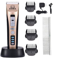 1 x Brand New EDHA Dog Hair Clippers, Dog Clippers, Low Vibration Rechargeable Pet Hair Trimmer Shaver Animal Hair Clipper Pets for Dogs Cats Horses - RRP €66.08