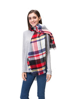 1 x Brand New Lemef Elegant Women s Warm Tartan Blanket Scarf Large Stunning Shawl Tartan Stole - RRP €24.0