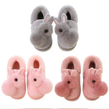 1 x RAW Customer Returns Herbests Slippers Children Girls Plush Bunny Slippers Winter Lightweight Animal Slippers Warm Non-Slip Cotton Shoes Cartoon Rabbit House Slippers Winter Shoes Size 35-36 EU, Red - RRP €19.91