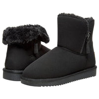 1 x RAW Customer Returns Women s snow boots, winter boots, ankle boots, slip-on boots, shoes, winter shoes, lined warm boots, black, 40 EU - RRP €47.14