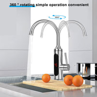 1 x RAW Customer Returns Electric Faucet with Instantaneous Water Heater 230V,CEIEVER Electric Heating Faucet LCD Temperature Display 360 Mixing Rotation Kitchen Faucet with Instant Water Heater for Kitchen - RRP €55.99