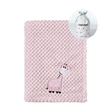 1 x RAW Customer Returns CREVENT 75cmX100cm Cute Cozy Fluffy Warm Baby Blanket for Girls Toddlers Bedding Crib Cot Stroller, Baby Shower Birthday Newborn Gift Pink-Baby Giraffe - RRP €20.4