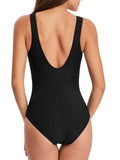 1 x RAW Customer Returns PANAX Professional Women s Swimsuit - Sporty Swimsuit with Removable and Preformed Softcups All Black, Size M - RRP €30.05