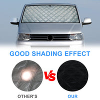 1 x RAW Customer Returns Car Windshield Sun Shade Replacement for VW T5 T6, 8PCS Sunshade Windshield Protection Set, Internal Thermal Blind Window Set with Storage Bag, 100 Occlusion 8PCS-LWB  - RRP €128.99