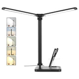 2 x RAW Customer Returns Desk lamp, LED dimmable table lamp with 5 colors and 10 brightness levels, bedside lamp with USB charging, 45-minute timer, touch control and memory function, for children, bedrooms, offices - RRP €37.92