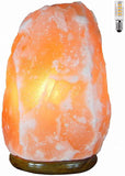 1 x RAW Customer Returns H HANSEL HOME Himalayan salt lamp 100 natural 1.5-2 kg from the Salt Range Pakistan, wooden base 1 LED bulb European plug - RRP €25.66