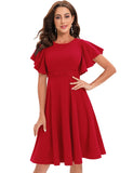 1 x RAW Customer Returns Gardenwed evening dresses elegant for wedding festive dresses for women plus size cocktail dress women s dress women s elegant ball dress with sleeves red 2XL - RRP €40.58