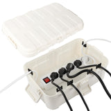 1 x RAW Customer Returns RESTMO Extra Large Waterproof Cable Box, IP54 Waterproof, Outdoor Cable Safety Box, Weatherproof Electrical Box to Protect Power Strips, Outdoor Plugs 32 x 22 x 13 cm - White - RRP €39.99