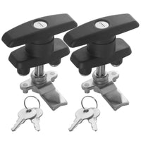 1 x RAW Customer Returns Pack of 2 locks for caravans with keys, lock cabinet set for furniture, cupboards, desks with 4 keys  - RRP €25.2