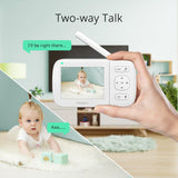 1 x RAW Customer Returns YOTON Baby Monitor Video and Audio 3.5 1200 mAh Rechargeable Battery Children Camera with VOX Monitor Night Vision Temperature Vision 8 Lullabies Alarm - RRP €65.52