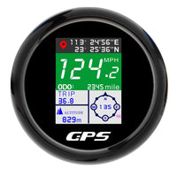 1 x RAW Customer Returns Geloo 85mm GPS Speedometer TFT adjustable Mph Knots Km h Digital Speedometer Odometer with GPS Antenna for Boat Car RV Motorhome Black  - RRP €68.84