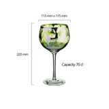 1 x RAW Customer Returns ARTLAND Tropical Leaves Gin Glass, Set of 2, Glass, Green, 700 ml Capacity, Gin Glass - RRP €47.09