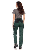 1 x RAW Customer Returns DINOZAVR Fortum work trousers women - workwear women construction site - cargo trousers women with Cordura - green 36 - RRP €41.16