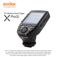 1 x RAW Customer Returns Godox XPro-S 2.4G TTL German User Manual Wireless Flash Trigger Wirless X System High Speed with Large LCD Screen Transmitter for Sony Camera - RRP €74.0