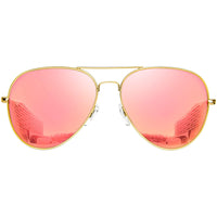 1 x RAW Customer Returns KANASTAL Sunglasses Men and Women Mirrored Pink Lenses with Premium Metal Frame UV400 Protection Classic Mirrored Glass Sunglasses - RRP €18.99