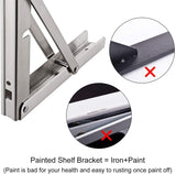 1 x RAW Customer Returns YUMORE Folding Bracket Heavy Duty 600mm,Folding Shelf Brackets Stainless Steel Shelf Support Max Load 330 lbs Wall Mounted Floating Table Holder Triangular Brackets for DIY Workbench Space Saving, 2 Pack - RRP €50.94