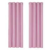 1 x RAW Customer Returns Deconovo Curtains Eyelet Curtains Cold Protection Bedroom Living Room Winter, 175x140cm HeightxWidth , Pink, Set of 2 - RRP €35.49