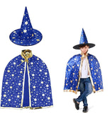 1 x Brand New YKKJ Children s Halloween Cloaks, Witch Wizard Cloak Wizard Cape with Hat for Children Halloween Carnival Mardi Gras Vampire Costume - RRP €9.06