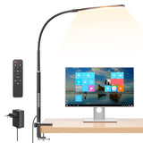 1 x RAW Customer Returns anyts LED desk lamp clampable, continuously dimmable architect lamp desk with swivel arm, remote control, 4 color temperatures work light for office - RRP €28.99