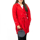 5 x Brand New NOROZE Women s Long Sleeve Belted Button Fleece Coat Jacket,Red,42 Tag 14  - RRP €139.95