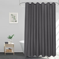 1 x RAW Customer Returns EurCross Shower Curtain 180x180 Dark Gray Waterproof Washable Bath Curtain for Bathroom, Anti-Mold and Quick-Drying, Textile Polyester Fabric Shower Curtains with 12 Rings - RRP €14.99