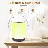 1 x RAW Customer Returns Aroma Diffuser, 300ML Quiet Ultrasonic Humidifier Fragrance Oil Diffuser, Waterless Automatic Shut-Off, with 7 Colors LED, BPA-Free Aromatherapy Fragrances Humidifier for Room, Office, Yoga, Spa, etc. Black  - RRP €29.14