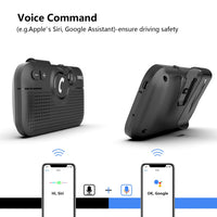 1 x RAW Customer Returns SUNITEC hands-free kit for car, Bluetooth 5.0, supports GPS, Siri, music, auto power on, Google Assistant, voice guidance, for 2 phones at the same time, with sun visor clips - RRP €41.02