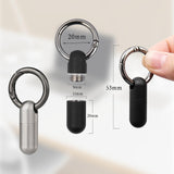 1 x RAW Customer Returns Pack of 2 Mini Titanium Pill Box Key Ring, Waterproof Pill Box Metal, Pill Box for On the Go with Key Ring for Outdoor Travel Black, Silver  - RRP €18.14