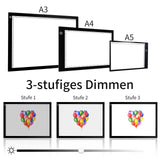 1 x RAW Customer Returns LED light pad A3, ultra-thin LED light table for diamond painting, adjustable brightness, Type-C interface, LED light panel with USB cable, ideal for painting, designing, drawing - RRP €42.65