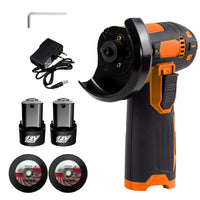 1 x RAW Customer Returns Mulcort 12V Cordless Brushless Angle Grinder Kit, 3 76mm Lightweight Angle Grinder Tool with 2 x 1300mAh Lithium-Ion Batteries and Charger - RRP €24.0