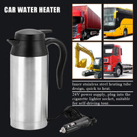 1 x RAW Customer Returns BuyWeek Car Kettle 24V, Portable 750ml Large Capacity Car Truck Kettle Travel Kettle for Tea Coffee Drinking - RRP €31.03