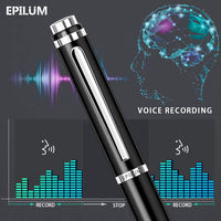 1 x RAW Customer Returns Digital Voice Recorder, 32GB EPILUM Mini Spy Voice Recorder Pen for Conferences with HD Voice Activation, Portable Recording with MP3 Playback with Headphones, USB Rechargeable - RRP €39.3