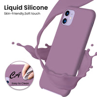 15 x Brand New ACRONIX liquid silicone case, compatible with iPhone 11 6.1 inches silicone mobile phone case, ultra thin soft microfiber lining, shockproof for iPhone 11 6.1 inches silicone case, purple lilac - RRP €188.1