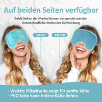 1 x RAW Customer Returns NEWGO Eye Mask Cooling Cooling Mask Face Cooling Glasses for Migraines, Headaches, Swollen, Tired Eyes, Dark Circles, Sinus Pain, Ice Eye Mask, Pack of 2 Blue  - RRP €17.14