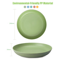 1 x RAW Customer Returns CEVILLAE Plates 5 Pieces 23cm Large Dinner Plates PP Camping, Unbreakable Robust Dinner Plates, Cutlery Microwave and Dishwasher Safe, Lightweight for Salad Cake Dinner Plates, 5 Colors - RRP €14.99