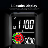 1 x RAW Customer Returns BSIDE S20 Rechargeable Automatic Digital Multimeter Color Display 3 Results Smart Tester with EMF Detector Voltage Tester Capacitance Continuity Ohm Hz Diode Live Wire with Case - RRP €49.57